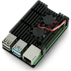 JustPi Obudowa z dwoma wentylatorami Raspberry Pi 4B (DNG-16015)