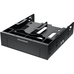 Graugear GRAUGEAR Einbaurahmen für 2x 2,5" & 3,5" HDD/SSD in 5,25"