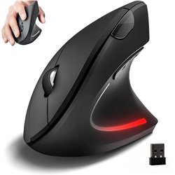 REAGLE ERGONOMICZNA MYSZKA BEZPRZEWODOWA PIONOWA 6 PRZYCISKÓW, USB WERTYKALNA