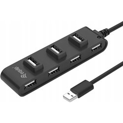 Equip Equip USB-Hub 7-Port 2.0  -7x2.0      480Mbps o.Netzteil sw