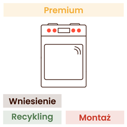 Montaż kuchenki KOMFORT (wniesienie, wypoziomowanie, podłączenie do sprawnej i gotowej instalacji gaz/elek, recykling, demontaż 