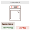 Montaż kuchenki KOMFORT (wniesienie, wypoziomowanie, podłączenie do sprawnej i gotowej instalacji gaz/elek, recykling, demontaż 