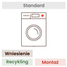 Montaż pralki lub suszarki KOMFORT (wniesienie, wypoziomowanie, zdjęcie blokad, podłączenie, recykling, demontaż starego urządze