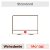 Montaż telewizora KOMFORT (wniesienie, przykręcenie podstawy, ustawienie, konfiguracja kanałów, ustawienie sieci WiFi, wyniesien