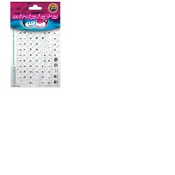Minipicto keyboard sticker EST/RUS KB-UNI-EE02-WHT-BLUE, white/black/blue