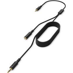 Nzxt NZXT ST-ACCC1-WW, 2 x 3.5mm, Male/Female, 3.5mm TRRS, Male, 2 m, Black