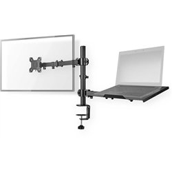 Nedis Duo monitor arm at laptop level