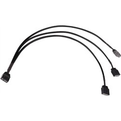 Alphacool Alphacool Y-Splitter aRGB 3-Pin auf 3x 3-Pin 30cm - schwarz