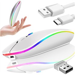 Verk Mysz myszka optyczna bezprzewodowa slim 2,4 ghz bluetooth do laptopa pc Mysz myszka optyczna bezprzewodowa slim 2,4 ghz blu