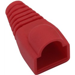 0155                Osłona gumowa 8p8c czerwona