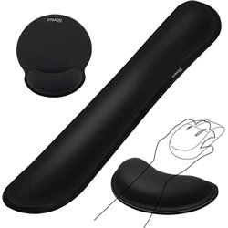 Strado Zestaw ergonomicznych żelowych podkładek - 3 sztuki (Czarny)