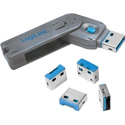 LogiLink Blokada portów USB 4szt z kluczem (AU0043)