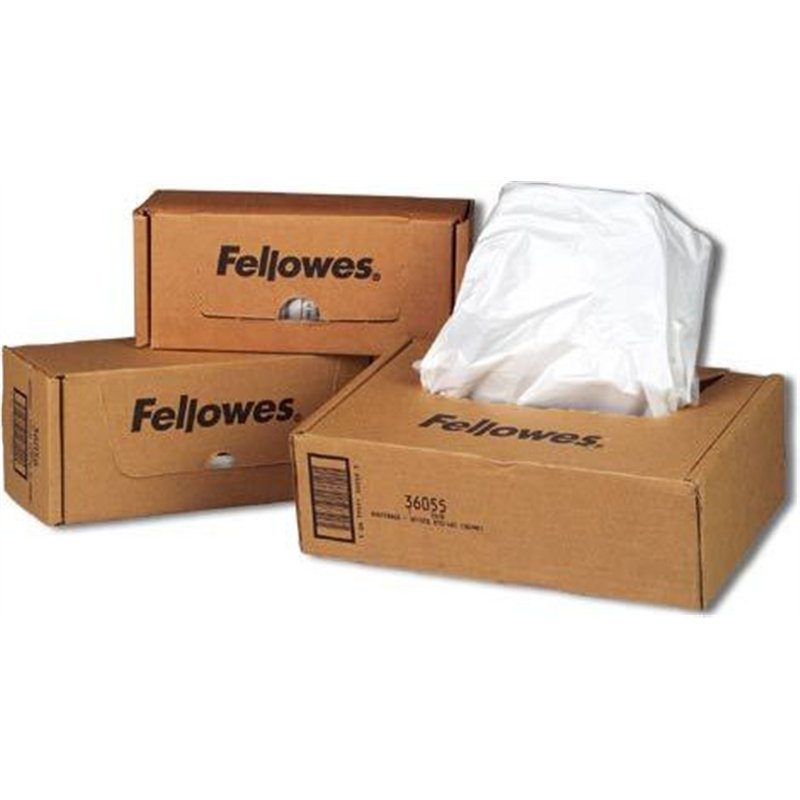 Fellowes worki do niszczarek - pojemność 23-28 litrów, op.100 szt. - (36052)