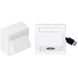 Vivolink Wall Box with USB2.0 gniazdko elektryczne USB A Biały