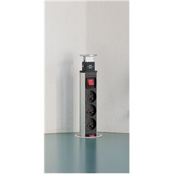 Brennenstuhl Przedłużacz biurkowy Tower-Power 3 gniazda z wyłącznikiem 2m (1396201003)