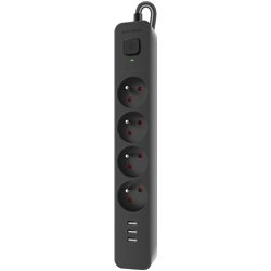 Listwa zasilająca Defender 4 gniazda 5 m czarna (99458)