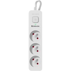 Listwa zasilająca Defender Listwa zasilająca Defender SFS 131 1,5 m, 3 gniazda, biała