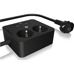 Listwa zasilająca Icy Box RaidSonic ICY BOX IB-MPS2220B-CH for Table or Wall Mount