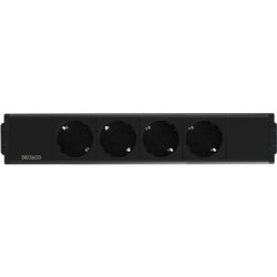 DELTACO power panel, 4 sockets, GST18 connection, daisy chaining