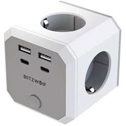 Kostka zasilająca BlitzWolf BW-EC2 8-in-1 (4xAC / 2 x USB-A / 2 x USB-C)