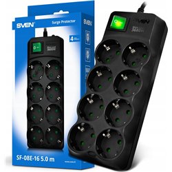 SVEN SF-08E-16 5m listwa przeciwprzepięciowa