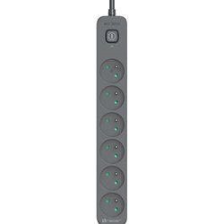 Listwa zasilająca Tracer Tracer Power Line+ 1,8 m 6 gniazd grafitowy