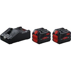 bosch powertools Bosch starter set 18V, 2x ProCORE 18V 12.0Ah + GAL 18V-160 Professional (black, 2x battery + charger, AMPShare 