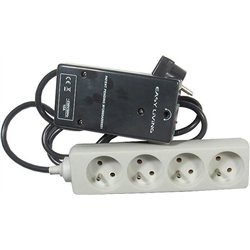 Neutralle Przewód zasilania rezerwowego EASY-OFF 230V z włączeniem zdalnego sterowania, CEE7 (widelec) - gniazdo 4x, Max. 2300W,