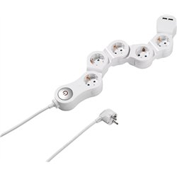 Vivanco Vivanco extension cord 5 sockets 2x USB (62330)