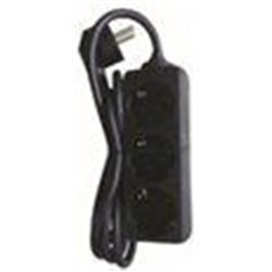 MicroConnect 3-way Schuko Socket 5M Black - GRU0035B