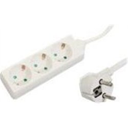 MicroConnect 3 gniazda Schuko 1.8M biała
