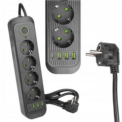 Przedłużacz Modi 4x230V 3xUSB-A 1xUSB-C 2500W