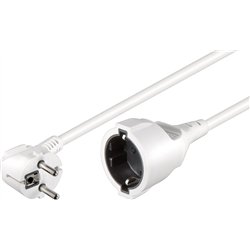 Goobay Kabel przedłużający 1 x 230V H05VV-F3G1,5 biały 1,5m (93087)