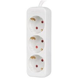 Lanberg Przedłużacz 1,5m biały 3x 230V Schuko
