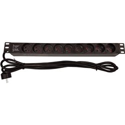 Lexi-NET 19" rozvodný panel LEXI-Net 9x230V, kabel 3m, 1U