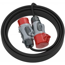 Przedł. SIŁOWY KERG 5G1.5/16A 10M CZARNY H05RRF  guma EPR one size