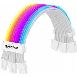 QingSea Przedłużacz ARGB kabel do zasilacza 3*8(6+2) Pin GPU Karta graficzna