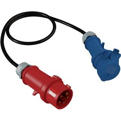 Doktorvolt Adapter 1m z wtyczki 230V/16A/5P na gniazdo kempingowe 230V/16A/3P 2766