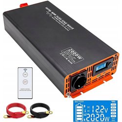 Przetwornica napięcia / inwerter napięcia DC/AC / 2000 W / 12V