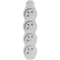 Emos Gniazdo przenośne 4x z/u białe (P0400N)