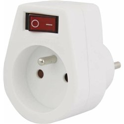 Konnoc DX-FZBK-01/01A rozbočka 1x zásuvka s vypínačem