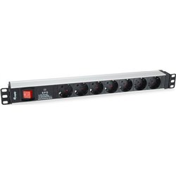 Triton Equip 333309 rozgałęziacz 1,8 m 7 x gniazdo sieciowe Wewnętrzna Czarny, Biały