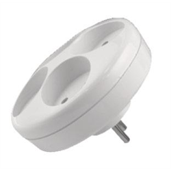 Opal Rozgałęźnik okrągły 4x2P biały