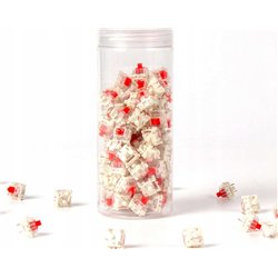 Keychron Keychron Gateron Silent Red Switch Set, Key Switches (Red/Transparent, 110 Pieces)