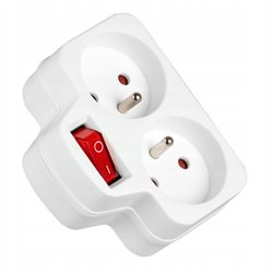 Rozgałęźnik sieciowy 2x 2P+0 + wyłącznik 3500W 230V VA0136 VAYOX