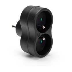 Rozgałęźnik podwójny R-270P Montis czarny MT026-BK