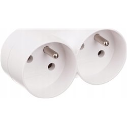 Vayox Rozgałęźnik 2 gniazdowy z uziemieniem 16A/230V Biały 3500W
