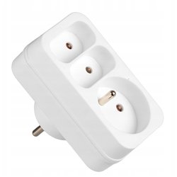 Rozgałęźnik sieciowy 2x Euro 2P + 1x 2P+0 3500W 230V VA0135 VAYOX