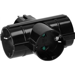 Orno Rozgałęźnik Orno OR-AE-13184(GS)/B 3x2P+Z Schuko czarny