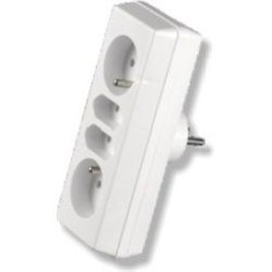 Jonex Rozgałeźnik wtyczkowy 2x2P+Z + 2xEuro biały R-472